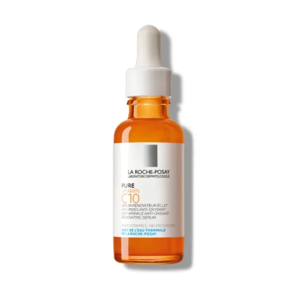 La Roche Posay Pure Vitamin C10 Αντιοξειδωτικός, Αντιρυτιδικός & Αναζωογονητικός Ορός Γυαλάδας Ελαφριά υφή που απορροφάται γρήγορα. Βελούδινο και μη λιπαρό φινίρισμα. Ευχάριστο άρωμα. Με Ιαματικό Νερό La Roche-Posay Η καθαρή βιταμίνη C (L-ασκορβικό οξύ) είναι η πιο βιολογικά ενεργή μορφή βιταμίνης C, γνωστή για την ικανότητά της να βελτιώνει τη λάμψη και την υφή του δέρματος. Ωστόσο, το ανθρώπινο σώμα δεν μπορεί να συνθέσει αυτό το μόριο. Το δέρμα εξαρτάται πλήρως από την εξωτερική πρόσληψη. Η Pure Vitamin C10 είναι ένας μοναδικός συνδυασμός αποτελεσματικών συστατικών με καλή ανοχή. Αντιγηραντική αποτελεσματικότητα με δερματολογικά μόρια αναφοράς: - Καθαρή βιταμίνη C, Σαλικυλικό οξύ, Υαλουρονικό οξύ. Βέλτιστη ανοχή με καταπραϋντικά ενεργά συστατικά: - Νευροευαισθησία, ιαματικό νερό, κανονικό pH Κατάλληλο ακόμη και για ευαίσθητες επιδερμίδες. Μια λύση για τη μείωση των ατελειών και την ανάδειξη της λάμψης σε όλους τους τύπους δέρματος. Εξαιρετικά ελαφριά υφή, κατάλληλη για μικτές επιδερμίδες: Στις 8 εβδομάδες *: το 79% παρατηρεί ότι οι δερματικές ανωμαλίες είναι λιγότερο ορατές. Στις 4 εβδομάδες: το 84% παρατηρεί ότι οι πόροι συσφίγγονται και είναι λιγότερο ορατοί. * Κλινική αξιολόγηση, 53 άτομα, μετά από 8 εβδομάδες. Καθαρή βιταμίνη C: Βελτιώνει την υφή της επιδερμίδας, χαρίζοντας της λάμψη. Μειώνει τις ρυτίδες και τις λεπτές γραμμές. Βελτιώνει τον τόνο του δέρματος. Το δέρμα ανακτά τη λάμψη του. Σαλικυλικό οξύ: Απολεπίζει τα επιφανειακά κύτταρα. Διευκολύνει την απομάκρυνση των νεκρών κυττάρων. Το δέρμα γίνεται πιο λείο. Νευροαισθητήριο & Ιαματικό Νερό: Στοχευμένη δράση κατά των ερεθισμών. Βαθιά καταπραϋντική. Καταπραΰνει σημαντικά το δέρμα. Το δέρμα ανακτά τη λάμψη του, σαν να ανανεώνεται. Λιγότερες ρυτίδες και λεπτές γραμμές. 74% Οι δερματικές ανωμαλίες γίνονται λιγότερο ορατές. 79% Οι πόροι είναι αυστηρότεροι. 71% Οι λεπτές γραμμές μειώνονται. 87% Η υφή του δέρματος βελτιώνεται. Ενισχύστε τη λάμψη. Δέρμα με περισσότερη φρεσκάδα. 71% Ο τόνος του δέρματος είναι πιο λαμπερός 79% Το προϊόν χαρίζει λάμψη υγείας 79% Το δέρμα αποκτά περισσότερη φρεσκάδα 77% Ο τόνος του δέρματος φαίνεται πιο ομοιόμορφος * Κλινική αξιολόγηση σε 53 άτομα, μετά από 8 εβδομάδες. ΧΡΗΣΗ Εφαρμόστε το πρωί σε πρόσωπο και λαιμό. Αποφύγετε την περιοχή των ματιών. Χρησιμοποιείται σε συνδυασμό με αντηλιακό SPF. Ελαφριά υφή που απορροφάται γρήγορα. Βελούδινο, μη λιπαρό φινίρισμα. Ιδανική βάση για μακιγιάζ.