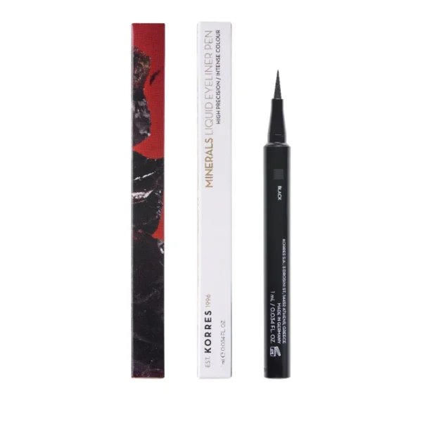 Το νέο πρακτικό, αδιάβροχο Minerals Liquid Eyeliner συγχρονίζεται με τις αποχρώσεις της νέας Drama Volume Mascara - διαχρονικό μαύρο, κλασικό καφέ, edgy μπλε - για να τονίσει ακόμα περισσότερο το βλέμμα με μία έντονη, τέλεια γραμμή με μία κίνηση που παραμένει εντυπωσιακή από το πρωί έως το βράδυ! Αδιάβροχο eyeliner σε μορφή μαρκαδόρου για εύκολη, ακριβή εφαρμογή και έντονο, smudge-proof αποτέλεσμα που δεν προδίδει κατά τη διάρκεια της ημέρας! Χάρη στη λεπτή μύτη του και την πλούσια σε minerals και χρωστικές σύνθεσή του, διευκολύνει το σχηματισμός μίας τέλειας, vibrant γραμμής με μία μόνο κίνηση. Τεστ αυτο-αξιολόγησης / εφαρμογή του προϊόντος και αξιολόγηση της διάρκειας του αποτελέσματος σε διάστημα μίας εβδομάδας