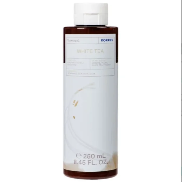 Korres White Tea Αρωματικό Αφρόλουτρο Με Ενυδατικούς Παράγοντες Λευκό τσάι: γλυκό, λεπτό, φρέσκο, αναζωογονητικό αλλά και αισθησιακό. Freesia, το παρελθόν για τους παλιούς αριστοκράτες της Κίνας, το πιο πολύτιμο μείγμα τσαγιού ακόμα και σήμερα. Η ουσία μιας άνισης, ανθισμένης υπαίθρου που δείχνει την αιώνια ομορφιά μιας ανέμελης στιγμής από την έντονη χαρούμενη λάμψη αυτών των πρόσφατα κομμένων λουλουδιών σε σχήμα χοάνης. Περγαμότο: μεγάλες μεσογειακές καλοκαιρινές βραδιές, που μεταφέρουν το άρωμα του ευγενικού περγαμόντου μέσα από το αεράκι, επίσης γνωστό ως αχλάδι του πρίγκιπα, ένας κατάλληλος τίτλος για αυτό που θεωρείται το καλύτερο από τις νότες εσπεριδοειδών. Τραγανό αλλά πολύ πιο πλούσιο και πιο ολοκληρωμένο.