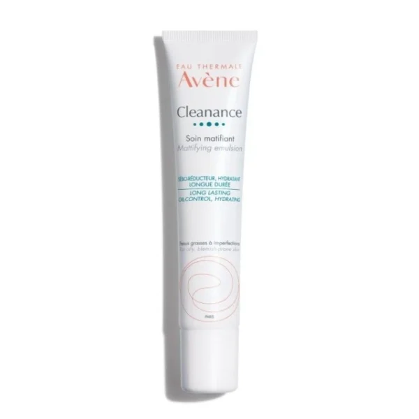 Avène Cleanance Ενυδατική Emulsion για Ματ Αποτέλεσμα - Λιπαρό Δέρμα Η Emulsion Cleanance για ματ αποτέλεσμα είναι κατάλληλη για λιπαρό δέρμα με γυαλάδες. Αποτελεί φροντίδα μείωσης της παραγωγής σμήγματος με ματ αποτέλεσμα και ενυδάτωση που διαρκεί για το λιπαρό δέρμα με γυαλάδες. Σέβεται το ευαίσθητο δέρμα, χάρη στο ιαματικό Νερό της Avène που προσφέρει όλες τις καταπραϋντικές και αντι-ερεθιστικές του ιδιότητες. Δέρμα με απαλή αίσθηση, ματ αποτέλεσμα για 6 ώρες** και ενυδατωμένο για 24 ώρες*. Η γυαλάδα μειώνεται άμεσα και με διάρκεια***. Με ματ, μη κολλώδη υφή. Η σύνθεσή του, η οποία εξασφαλίζει άμεση και μακράς διάρκειας αποτελεσματικότητα, συνδυάζει μια αυστηρή επιλογή από ματ πούδρες, ενυδατικούς παράγοντες και το Comedoclastin™, ένα δραστικό συστατικό φυτικής προέλευσης που εξάγεται από σπόρους γαϊδουράγκαθου και μειώνει το σμήγμα. Το Cleanance Soin Matifiant αποτελεί επίσης εξαιρετική βάση για μακιγιάζ. *Κινητική HI, 24 ώρες, 20 άτομα, μία εφαρμογή. **Κλινική μελέτη βαθμολόγησης, ανοχής και αποτελεσματικότητας, η οποία πραγματοποιήθηκε σε 42 άτομα σε διάστημα 4 εβδομάδων, 2 εφαρμογές την ημέρα + μέτρηση σε μετρητή στιλπνότητας, 20 άτομα, μία εφαρμογή. ***Κλινική βαθμολόγηση, 2 εφαρμογές την ημέρα για 4 εβδομάδες, 42 άτομα. Ιδιότητες: Μείωση του σμήγματος και ενυδάτωση που διαρκεί Μειώνει σημαντικά την εμφάνιση σμήγματος έπειτα από 8 ημέρες¹ Μειώνει άμεσα και με διάρκεια τη γυαλάδα² Ενυδατωμένο δέρμα για 24 ώρες³, με ματ αποτέλεσμα και απαλή υφή. ¹41 άτομα με λιπαρή επιδερμίδα. 2 εφαρμογή την ημέρα για 28 ημέρες. Μετρήθηκε με σμηγματόμετρο και κλινική κατάταξη (p ²Κλινική βαθμολόγηση, 2 εφαρμογές την ημέρα για 4 εβδομάδες, 42 άτομα. ³Κινητική HI, 24 ώρες, 20 άτομα, μία εφαρμογή. ΧΡΗΣΗ Καθημερινά. Εφαρμόστε μια μικρή ποσότητα από το Cleanance mat emulsion πρωί και βράδυ στα ακροδάχτυλά σας και κάντε απαλό μασάζ. ΣΥΣΤΑΤΙΚΑ Avene Thermal Spring Water (Avene Aqua). Glycerin. Isopropyl Myristate. Propylene Glycol Dicaprylate/Dicaprate. Polymethyl Methacrylate. C14-22 Alcohols. Isopropyl Alcohol. Peg-6. Potassium Cetyl Phosphate. 1,2-Hexanediol. Acrylates/C10-30 Alkyl Acrylate Crosspolymer. C12-20 Alkyl Glucoside. Caprylyl Glycol. Caprylyl Glycol Linseedate. Fragrance (Parfum). Glyceryl Behenate. Glyceryl Dibehenate. Helianthus Annuus (Sunflower) Seed Oil (Helianthus Annuus Seed Oil). Potassium Sorbate. Silybum Marianum Fruit Extract. Sodium Hydroxide. Sodium Polyacrylate. Tocopherol. Tribehenin. Water (Aqua). Xanthan Gum. Zinc Salicylate
