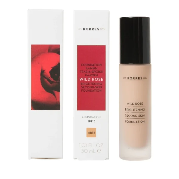 Korres Άγριο Τριαντάφυλλο Brightening Foundation SPF15 WRF2 Υγρό make-up 30ml