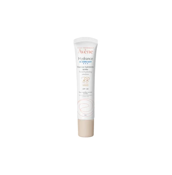 Avène Hydrance BB Légère Ενυδατική Emulsion με Χρώμα SPF30 για Κανονικό & Μικτό Δέρμα Από την πρώτη κιόλας χρήση, ενυδατώνει και προστατεύει. Η απόχρωση της ταιριάζει στις περισσότερες επιδερμίδες. Η ελαφριά, μη κολλώδης υφή της αφήνει το δέρμα απαλό και άνετο όλη μέρα. Μόνο ή ως βάση για μακιγιάζ, το Hydrance BB- Legere emulsion Ενυδάτωσης με Χρώμα προσφέρει 24 ώρες συνεχούς ενυδάτωσης και εξομαλύνει την επιδερμίδα του κανονικού έως μικτού, αφυδατωμένου και ευαίσθητου δέρματος, για φυσικά υγιή λάμψη. Χαρίζει φωτεινότητα, εξομαλύνει και προστατεύει, χάρη στον υψηλό δείκτη αντηλιακής προστασίας SPF 30 που διαθέτει. Η διακριτική απόχρωσή του ταιριάζει σε ευρύ φάσμα τόνων της επιδερμίδας, ενώ η ελαφριά υφή του εξασφαλίζει απαλότητα και ανακούφιση που διαρκεί. Το Hydrance BB- Legere Emulsion Ενυδάτωσης με Χρώμα προσφέρει αίσθηση ελαστικότητας και απαλότητας καθ' όλη τη διάρκεια της ημέρας. Το Hydrance BB- Legere Emulsion Ενυδάτωσης με Χρώμα προσφέρει 24 ώρες¹ συνεχούς ενυδάτωσης. Μέρα με τη μέρα, η επιδερμίδα έχει ορατά : Καταπραϋνθεί : 90%² Προστατευμένη και πιο ομοιόμορφη : 91%² Περισσότερη λάμψη : 91%² ¹Κινητική HI, 22 άτομα, μία εφαρμογή. ²Η ικανοποίηση αξιολογήθηκε σε 115 άτομα, με μία εφαρμογή ανά ημέρα για 21 ημέρες. ΧΡΗΣΗ Καθημερινά. Προσθέστε μια ποσότητα του Hydrance BB-Legere σε μέγεθος φουντουκιού στις άκρες των δακτύλων σας, εφαρμόστε τη ταμποναριστά σε όλο το πρόσωπο και τον λαιμό και ολοκληρώστε απλώνοντας ομοιόμορφα από το κέντρο προς το περίγραμμα του προσώπου και του λαιμού. ΣΥΣΤΑΤΙΚΑ Avene Thermal Spring Water (Avene Aqua). C12-15 Alkylbenzoate. Dicaprylyl Carbonate. Glycerin. Methylene Bis-Benzotriazolyl Tetramethylbutylphenol [Nano]. Water (Aqua). Bis-Ethylhexyloxyphenol Methoxyphenyl Triazine. Diethylhexyl Butamido Triazone. Diisopropyl Adipate. Methyl Gluceth-20. Silica. Titanium Dioxide (Ci 77891). Butyl Methoxydibenzoylmethane. Zea Mays (Corn) Starch (Zea Mays Starch). Mica. Isocetyl Stearoyl Stearate. Triethylhexanoin. Glyceryl Stearate. Peg-100 Stearate. Potassium Cetyl Phosphate. Benzoic Acid. Caprylic/Capric Triglyceride. Caprylyl Glycol. Decyl Glucoside. Disodium Edta. Fragrance (Parfum). Glyceryl Behenate. Glyceryl Dibehenate. Hydrogenated Starch Hydrolysate. Iron Oxides (Ci 77492) (Ci 77491) (Ci 77499). Phytosterols. Polyacrylate-13. Polyisobutene. Polysorbate 20. Propylene Glycol. Sodium Hydroxide. Sorbitan Isostearate. Stearyl Alcohol. Tocopherol. Tocopheryl Glucoside. Tribehenin. Xanthan Gum