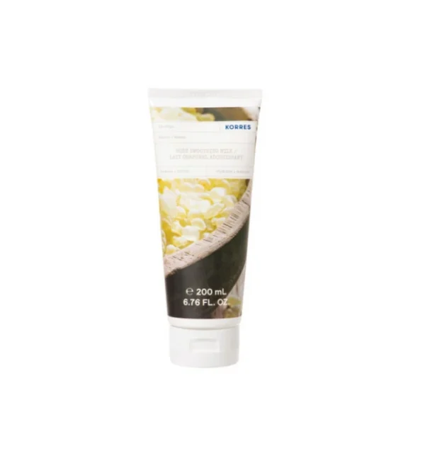 Korres Body Smoothing Milk Mastic Ενυδατικό Γαλάκτωμα Σώματος Μαστίχα Ανάλαφρο άρωμα μαστίχας αναμειγνύεται νοσταλγικά με πράσινες αρωματικές νότες και σανδαλόξυλο. Ενυδατικό γαλάκτωμα πλούσιο σε Αμυγδαλέλαιο, Αλόη και προβιταμίνη Β5, που τονώνουν την επιδερμίδα και ενυσχύουν την ελαστικότητά της. Δερματολογικά Ελεγμένο