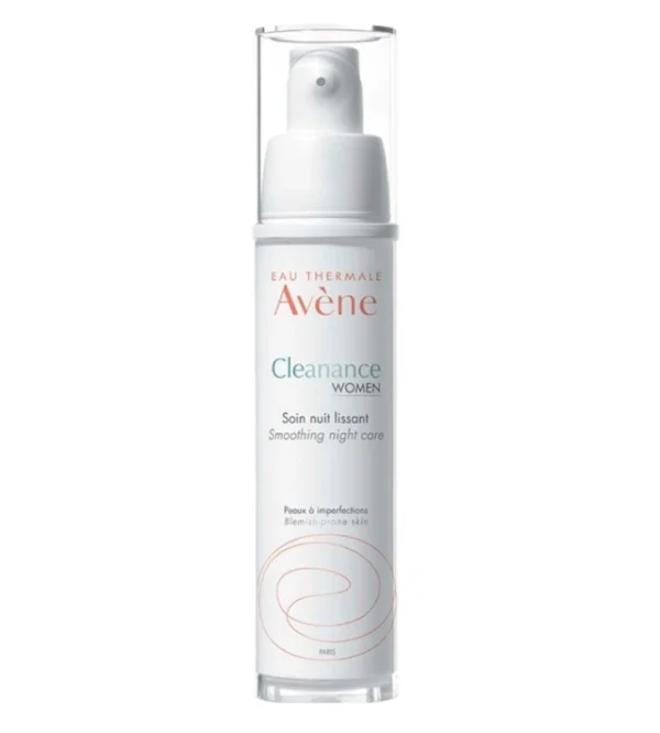 Avène Cleanance Women Κρέμα Λείανσης Νύχτας Δέρμα με Ατέλειες & Σημάδια Ακμής Δέρμα ενηλίκων με ατέλειες, με ανομοιόμορφη υφή & υπολειπόμενα σημάδια ακμής. Η Cleanance WOMEN φροντίδα λείανσης Νύχτας βοηθά στη μείωση των ατελειών, των κηλίδων και των υπολειπόμενων σημαδιών και συμβάλλει στη λείανση της υφής του δέρματος χάρη σε έναν μοναδικό συνδυασμό συστατικών. Το Synovea™ HR συμβάλλει στη μείωση των ατελειών και στον περιορισμό της οξείδωσης του σμήγματος*, που είναι η αιτία των μαύρων στιγμάτων. Η X-Pressin™ βοηθά στη λείανση της υφής του δέρματος και η Ρετιναλδεΰδη συμβάλλει στη μείωση των υπολειπόμενων σημαδιών ενώ δρα στα πρώτα σημάδια γήρανσης. Τ έλος, το ιαματικό Νερό της Avène προσφέρει όλες τις καταπραϋντικές και απαλυντικές του ιδιότητες. * δραστηριότητα που αξιολογείται in vitro Χρήση: Εφαρμόστε το βράδυ σε δέρμα απόλυτα καθαρό. Η φροντίδα αυτή μπορεί να χρησιμοποιηθεί μόνη της ή μετά από τον Ορό διόρθωσης Cleanance WOMEN. Αποφύγετε την επαφή με τα μάτια. Σε περίπτωση αισθήματος δυσανεξίας, αραιώστε τη συχνότητα εφαρμογής του προϊόντος 1 φορά στις 2.