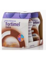 Nutricia Fortimel Extra Πόσιμο θρεπτικό σκεύασμα σε υγρή μορφή υψηλής περιεκτικότητας σε πρωτεΐνη και υψηλή ενέργεια. Λίπος : 3.8 g/100ml Φυτικές ίνες : 2 g/100ml Περιέχει βιταμίνες, μέταλλα, ιχνοστοιχεία και καροτενοειδή Χορηγείται υπό ιατρική επίβλεψη. Συνιστώμενη δόση: 1-3 συσκευασίες 200ml την ημέρα για συμπληρωματική διατροφή ή ακολούθως ιατρικής υπόδειξης. 5 - 7 συσκευασίες 200ml για αποκλειστική πηγή διατροφής. Χρησιμοποιείται με επιφύλαξη σε ασθενείς από 3 -6 ετών. Ακατάλληλο για ασθενείς κάτω των 3 ετών. Ακατάλληλο για ασθενείς με φρουκτοζαιμία. Συσκευάζεται σε πλαστική φιάλη των 200ml. Γεύσεις: Φράουλα, Βανίλια, Σοκολάτα, Καφές.