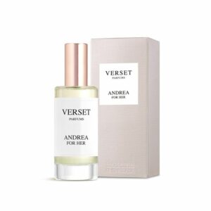 Verset Andrea for Her Eau de Parfum 15ml Το Andrea for her είναι ένα εκλεπτυσμένο άρωμα για τη σημερινή σύγχρονη γυναίκα. Floral - Floral Ο λευκός μόσχος αποτελεί την ουσία αυτού του αρώματος.Το αποτέλεσμα του συνδυασμού με βετιβέρ και άνθη πορτοκαλιάς έχουν ως αποτέλεσμα ένα εξαιρετικά θηλυκό μείγμα.
