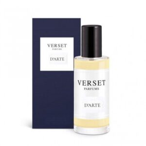 Η Verset Parfums δημιούργησε μια συλλογή αρωμάτων σχεδιασμένα σύμφωνα με τις τελευταίες εξελίξεις της αρωματοποιίας, έτσι ώστε να καλύψει τις τρέχουσες ανάγκες της αγοράς. Η Verset Parfums έχει ενσωματώσει αποστάγματα τελευταίας γενιάς με απώτερο στόχο τη δημιουργία αρωμάτων που εξασφαλίζουν μια αξεπέραστη οσφρητική εμπειρία. To D'Arte είναι ένα φρέσκο βρυώδες άρωμα για όσους αγαπούν την απλότητα και τα φρουτένια αρώματα των εσπεριδοειδών. Ο μοναδικός συνδυασμός από μανταρίνι, γιασεμί και βανίλια δίνουν μια φρέσκια και παιχνιδιάρικη διάθεση σε αυτό το άρωμα. Θα σας ενθουσιάσει αν σας αρέσει το Aqua Di Parma της Parma.