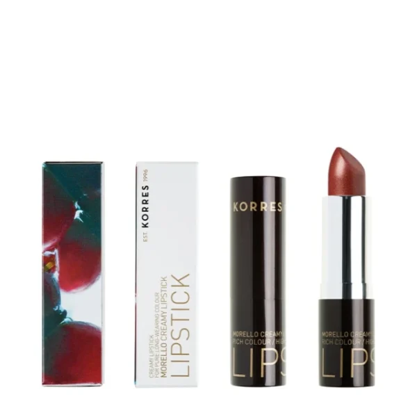 Korres Morello Creamy Lipstick Κραγιόν 36 Cinnamon Velour Κρεμώδες κραγιόν για έντονο, γεμάτο χρώμα μεγάλης διάρκειας. Το έλαιο από Βύσσινο, με ενυδατικές ιδιότητες, φροντίζει τα χείλη αφήνοντας τα απαλά.