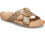 Crocs Crocs Serena Printed Cross-Ban 927_1_ZOOM Σανδαλια Crocs Γυναικεια Λεοπαρ / Χρυσο Χρωμα, Crocs Serena Printed