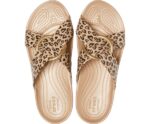 Crocs Crocs Serena Printed Cross-Ban 927_ZOOM Σανδαλια Crocs Γυναικεια Λεοπαρ / Χρυσο Χρωμα, Crocs Serena Printed